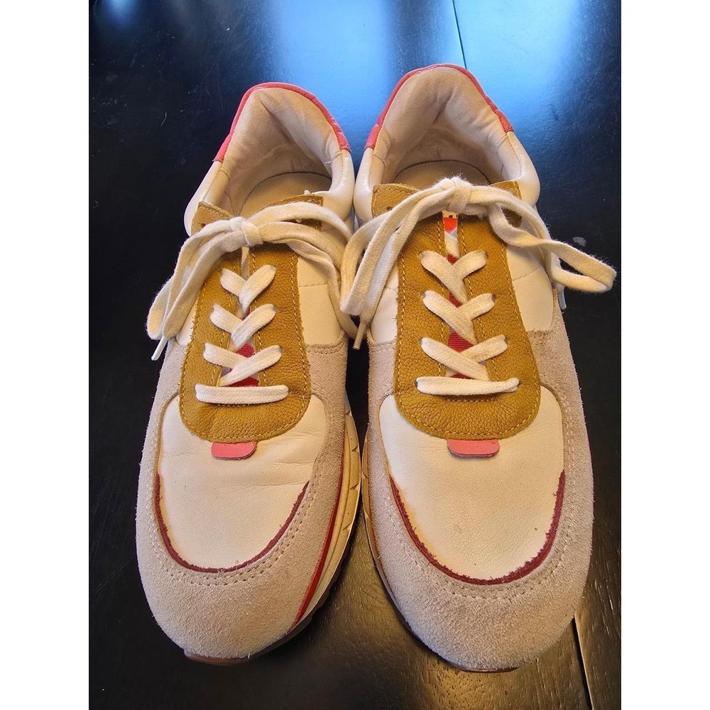 Madewell MWL Colorblock Leather Sneakers – White Pink Yellow Red NC294 size 9‎